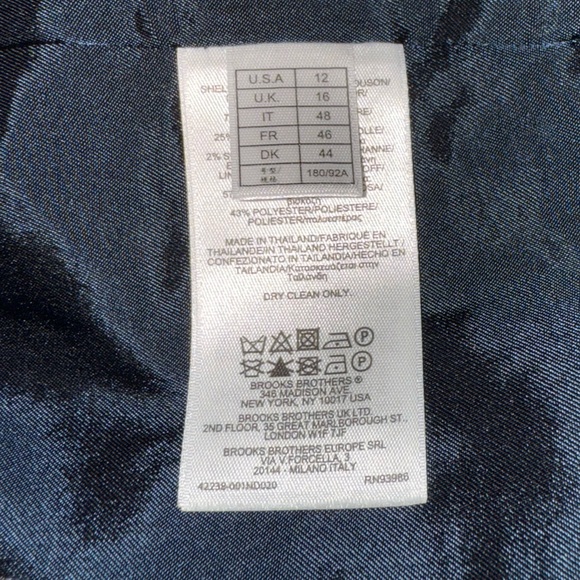 💕EEUC 💕 Brooks Brothers Navy and White Sheath Dress Size 12 - Picture 8 of 10